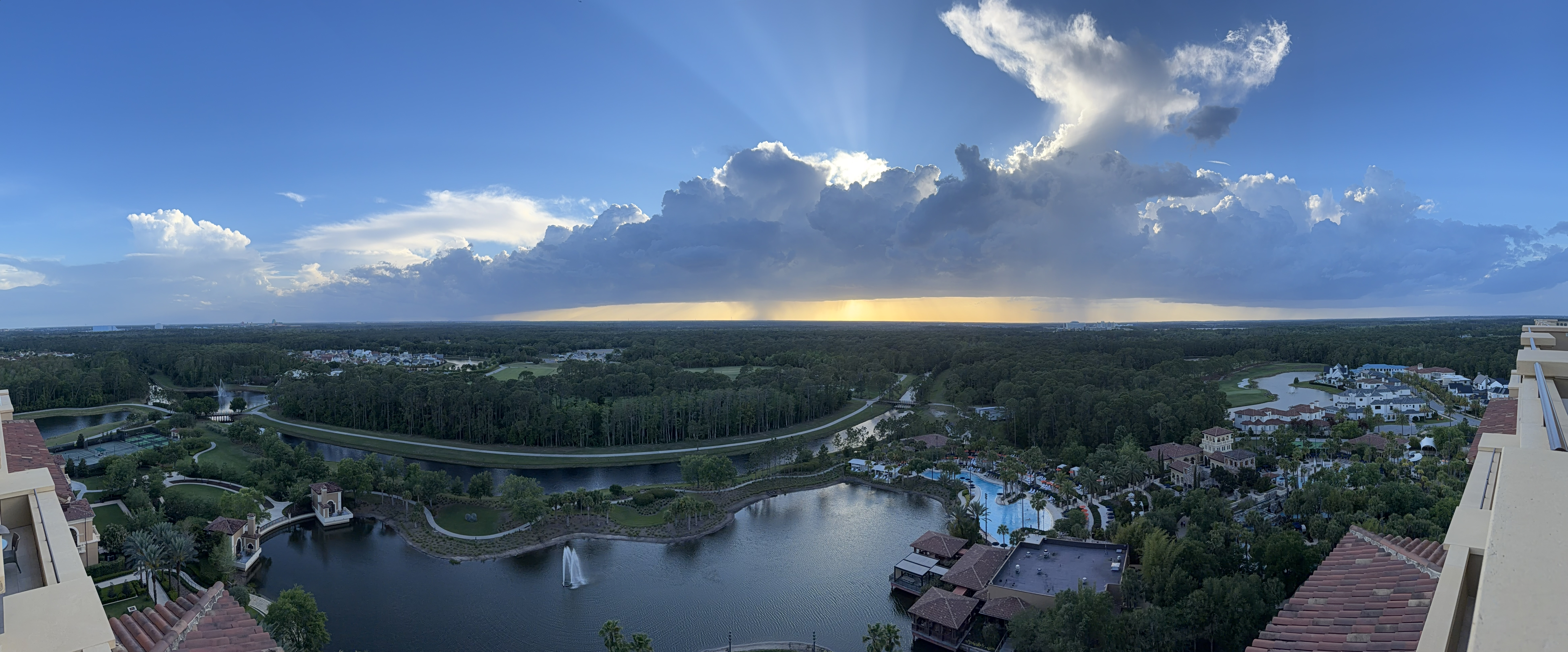 Sunset view from the Capa terrace at Four Seasons Orlando
